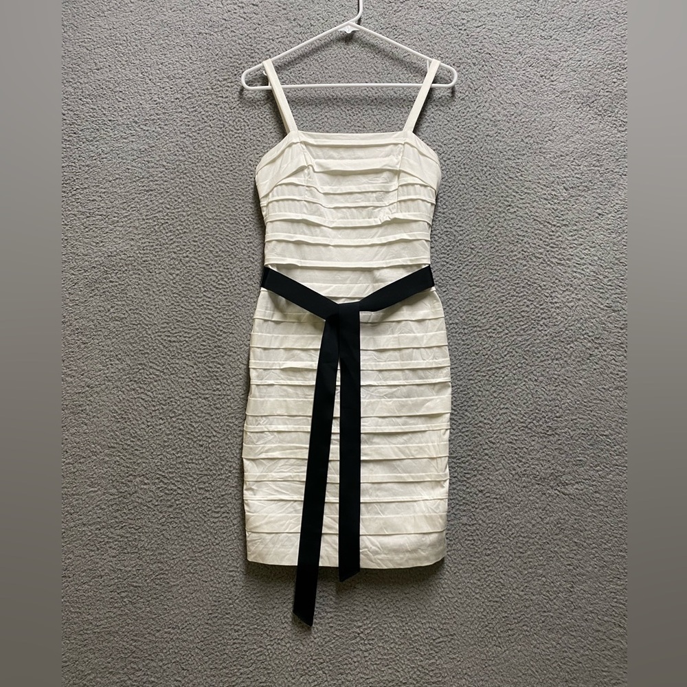 White House Black Market Dress Womens 2 White Adjustable Straps